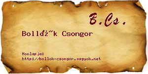 Bollók Csongor névjegykártya