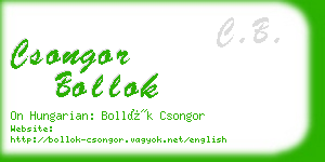 csongor bollok business card